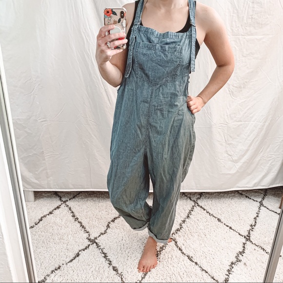 aerie shoulder tie overalls